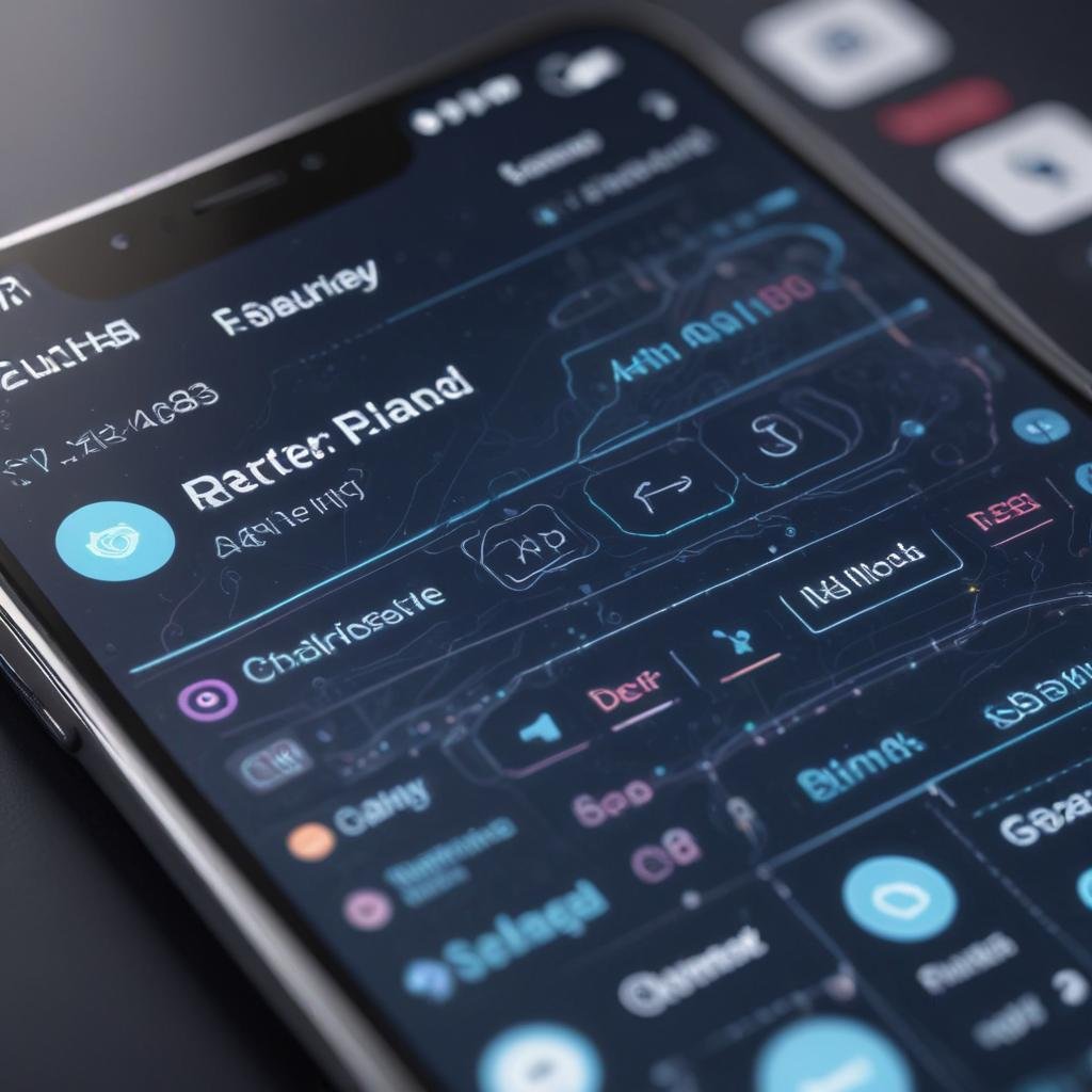 Detailed smartphone app interface depicting offline AI functionalities.