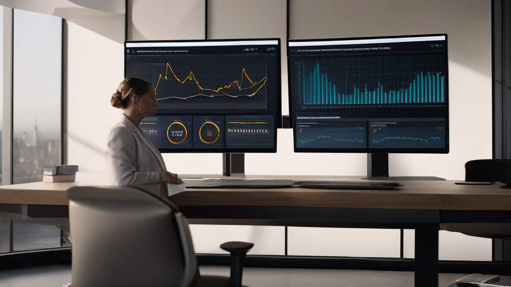 Análisis predictivo en acción Pantalla de análisis predictivo mostrando datos en tiempo real rodeada de agentes de ventas