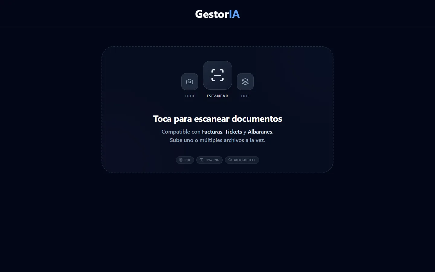 Escáner de facturas, tickets y albaranes con IA