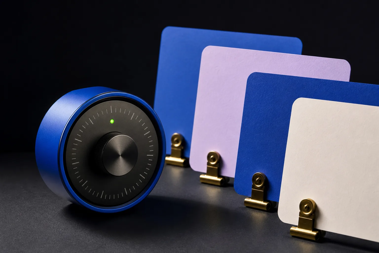 Primer plano de temporizador, tarjetas sin texto y punto verde que representan agentes always-on de OpenAI